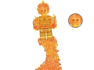 Human Torch clear with base The Fantastic Four Movie Minifigure