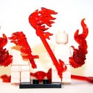 Red clear Magic weapon set of 8 Swords flames Transparent Minifigure