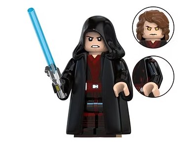 Anakin Skywalker Clone Wars Cartoon Dark Side Red Star Wars Minifigure
