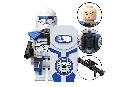 Tup with Shield 501st Clone Trooper Star Wars Cartoon Minifigure