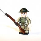 British Infantry WW2 Army soldier rifle with Bayonet Minifigure