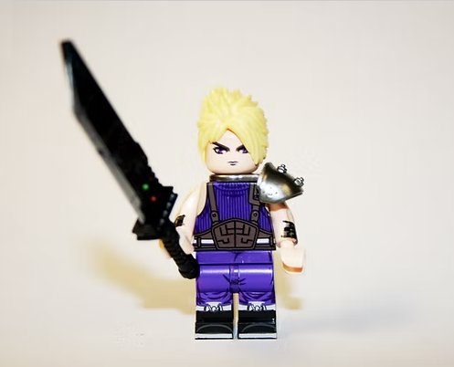 Cloud Strife Final Fantasy 7 Video Game Purple Minifigure TV Minifigure