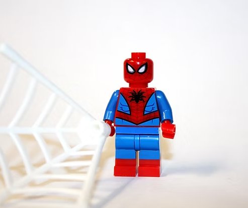 Spider-Man Classic Comic With Web Cartoon Minifigure TV Minifigure