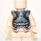 Silver Fancy Armor Breastplate for Knight Army minifigure TV Minifigure