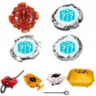 Beyblade B-132 03 4 Pack (RARE Bloody Longinus Bey + 3 Random Beys) + 2 Launchers + Stadium
