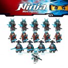 15Pcs/set Ninjago Blizzard Samurai Warriors Ice Emperor Vex Minifigures Toy
