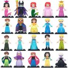 24Pcs/set Disney Princess Minifigures Mini Doll Full Collection Girl Custom