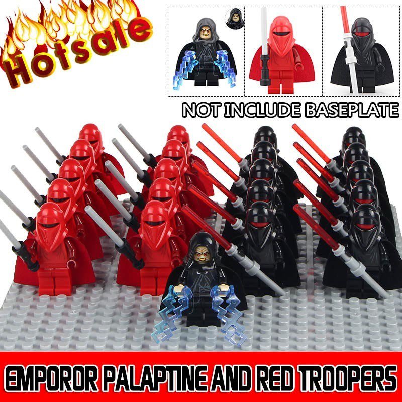 21pcs/set Building Blocks Emperor Palpatine And Red Troopers Mini Figures