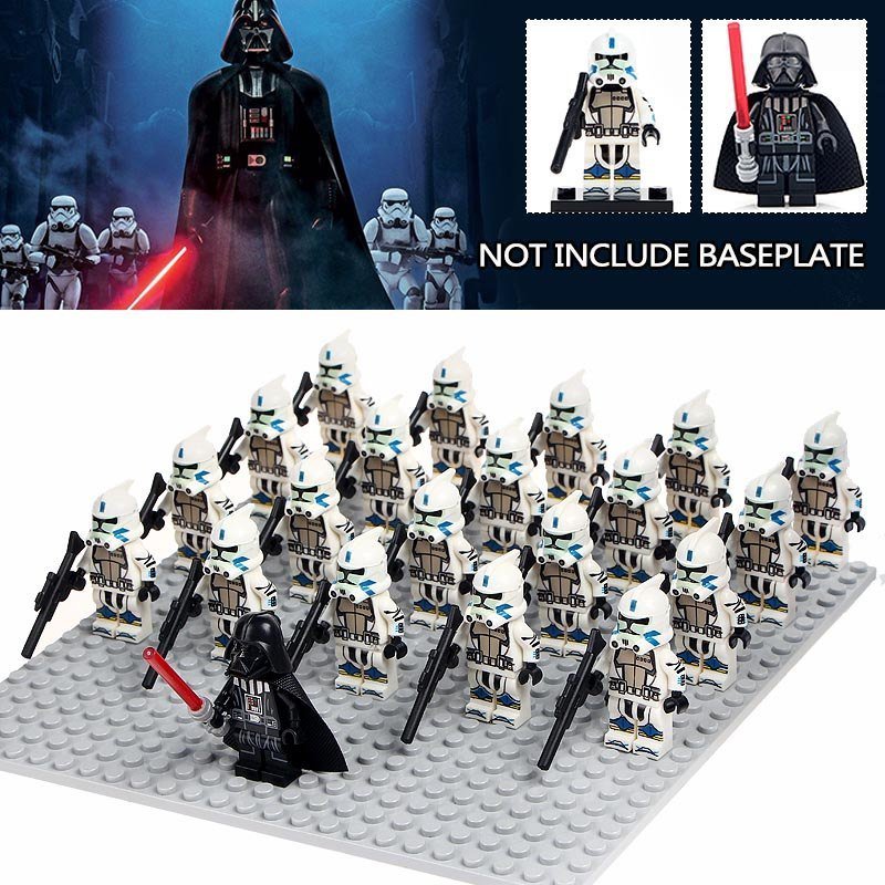 21pcs/Set Clone Troopers Darth Vader Star Wars Mini Figures Toy