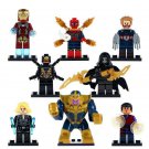 8pcs/set Avengers Infinity War - Thanos Spiderman Outrider Wong Minifigures
