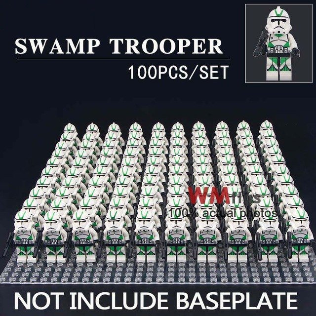 100pcs/set Clone Swamp Troopers Star Wars Mini Figures Building Blocks