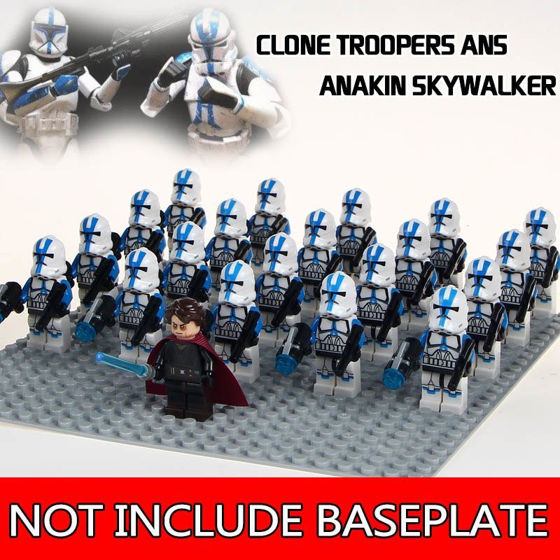 21pcs Clone Trooper Ans Anakin Skywalker Star Wars Mini Figures Blocks