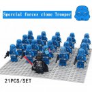 21pcs/set Star Wars Darth Vader and Special Forces Clone troopers Minifigures