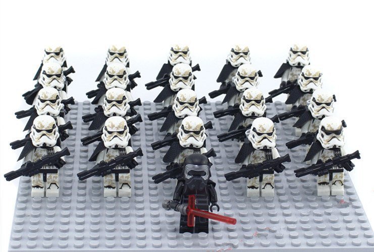 21pcs/set Kylo Ren & Desert stormtrooper Star Wars The Force Awakens Minifigures