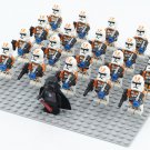 21pcs Orange Utapau Clone Troopers & Darth Vader Star Wars Mini Figures Blocks