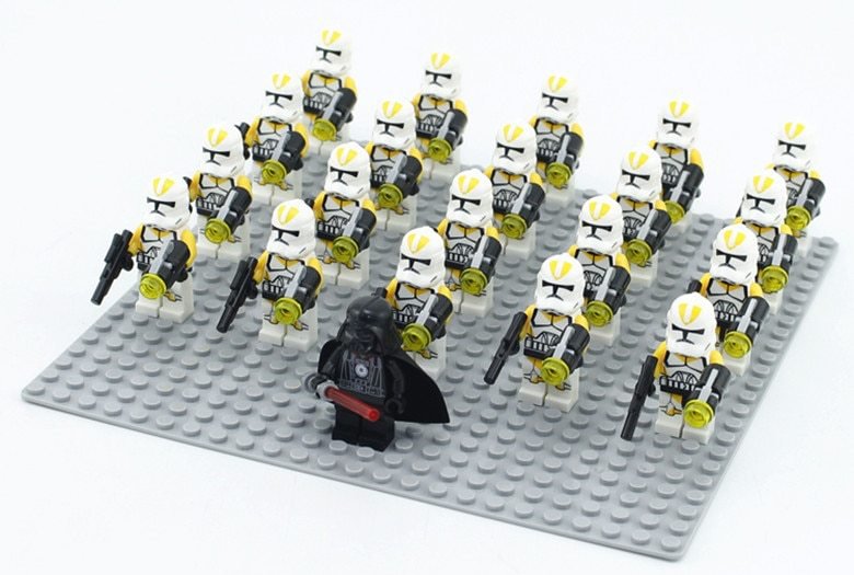 21pcs Yellow Utapau Clone Troopers & Darth Vader Star Wars Mini Figures Blocks
