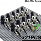21pcs/set Star Wars Master Yoda and 41st Elite Corps Clone Troopers Minifigures