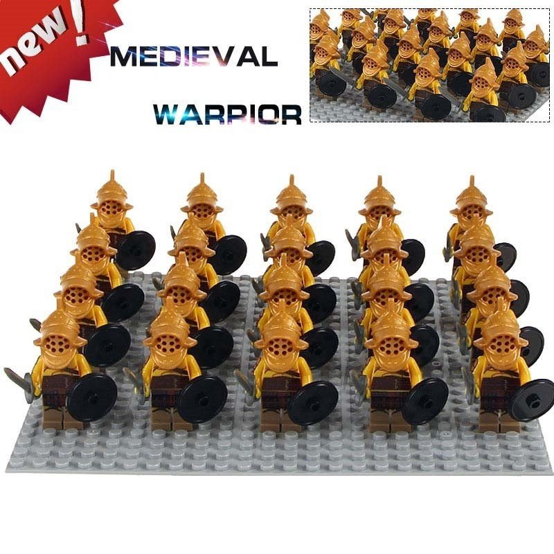 20pcs/set Rome Gladiator Spartacus Crixus Gannicus Medieval Knights Minifigures