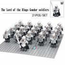 21pcs/set Gondor Soldiers Archers with Armor The Lord of the Rings Minifigures