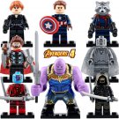 8pcs/set Marvel Avengers Endgame Thanos Hawkeye Nebula Thor Rocket Minifigures