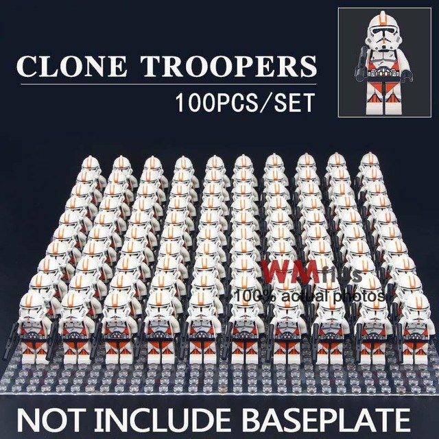 100pcs/set Clone Troopers Star Wars Mini Figures Building Toys