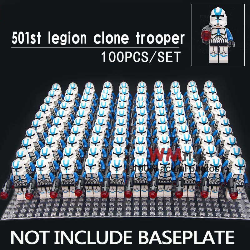 100pcs/set 501st Legion Clone Troopers Star Wars Mini Figures Building Toys