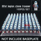 100pcs/set 501st Legion Clone Troopers Star Wars Mini Figures Building Toys