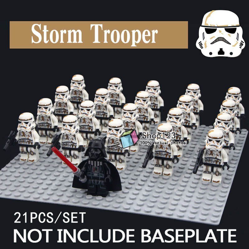21pcs/set Storm troopers and Darth Vader Leader Star Wars Mini Figures Toys