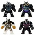 4pcs/set Vibranium Black Panther & Former Panther Marvel Minifigures (Large)