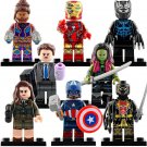 8pcs Avengers Endgame - T'Challa Shuri Iron Man Howard Stark Gamora Minifigures