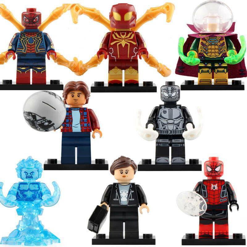 8pcs/set Marvel Spider-Man Ned Leeds Hydro-Man Maria Hill Mysterio Minifigures