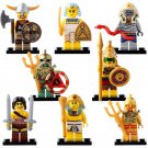 8pcs/set Medieval Viking Egyptian Aztec Warriors Pharaoh Mummy Minifigures