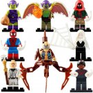 8pcs/set Spiderman Miles Morales - Gwen Goblin Scorpion Kingpin Minifigures