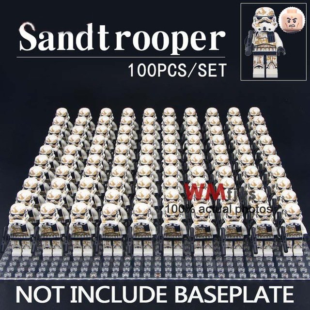 100pcs/set Clone Sandtroopers Star Wars Mini Figures Building Blocks