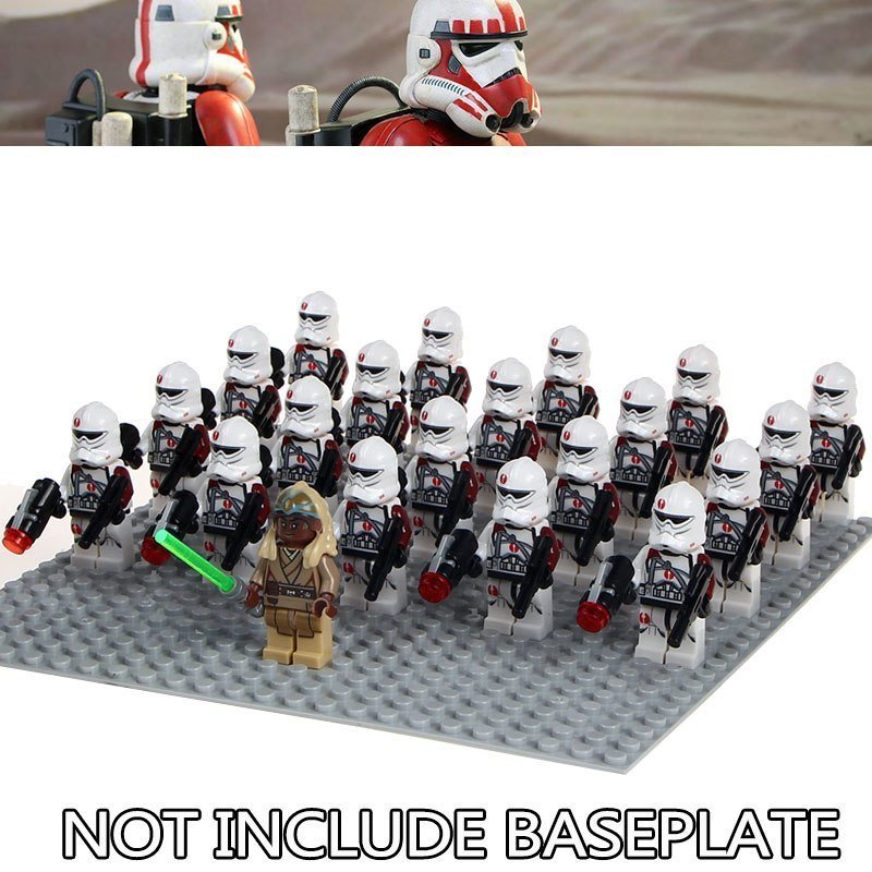 21pcs New Star Wars Minifigures toy Stass Allie and Clone soldiers Building