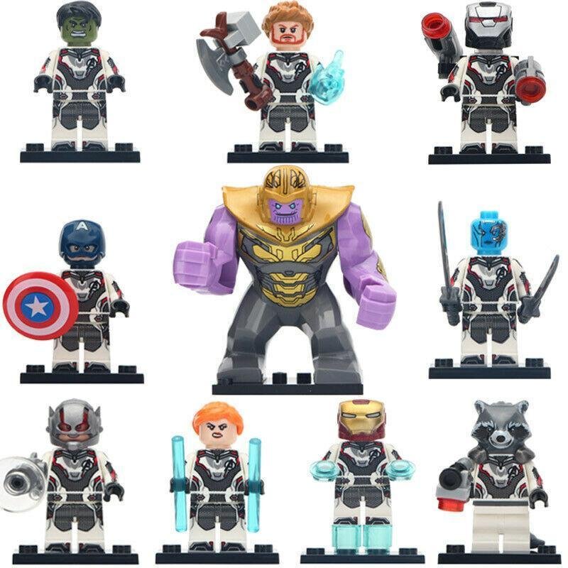 10pcs/set Marvel Avengers Endgame Minifigures Thanos Iron Man Hawkeye Nebula
