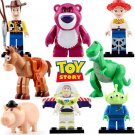 8pcs/set Toy Story - Buzz Lightyear Woody Jessie Hamm Bulleye Minifigures