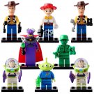 8pcs/set Pixar Toy Story Minifigures Woody Jessie Buzz Zurg Alien Sarge Toy