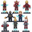 8pcs/set Captain Marvel Avengers Outrider Iron ManMK1 MK41 MK50 Minifigures