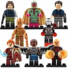 8pcs Avengers Infinity War Minifigures Tony Stark Vision Bucky Vision Falcon