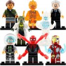 8pcs/set Spiderman Minifigures Lizard Mysterio MJ Elemental Jonah Jameson