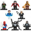 8pcs/set Spider-Man Venom Hydro-Man Shocker Black Cat Morbius Minifigures