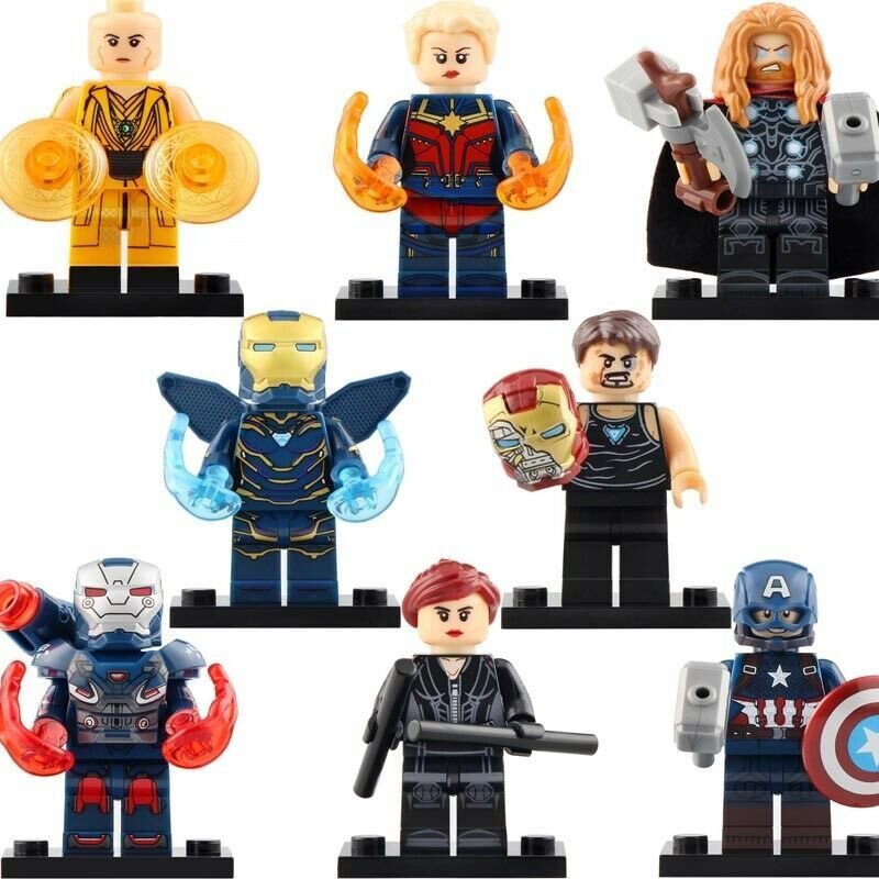 8pcs/set Avengers Endgame Pepper Tony Stark Thor Captain America Minifigures