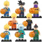 8pcs/set Dragon Ball Super Minifigures Goku Vegeta Grand Priest Chichi Toys