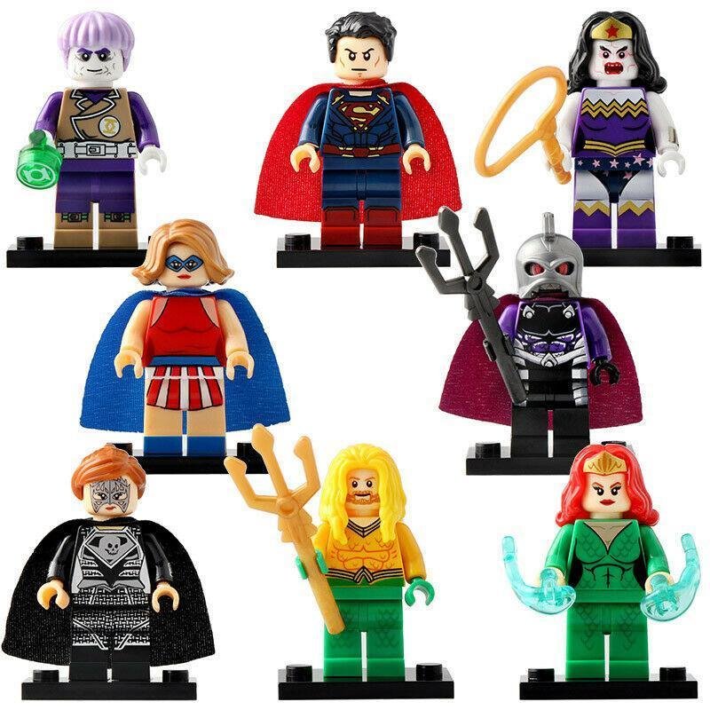 8pcs/set DC Aquaman Ocean Master Superman Reign Bizarra Bizarro Minifigures