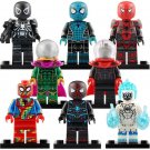 8pcs/set Marvel Spiderman MK3 Mysterion Agent Venom Ghost Spider Minifigures