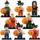 8pcs/set Dragon Ball Z Android 17 Chiaotzu Tien Shinhan Krillin Minifigures