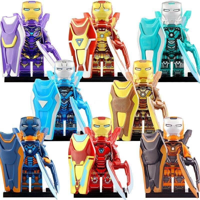8pcs/set Iron Man - MK27 MK30 MK31 MK36 MK42 MK50 Pepper Potts Minifigures