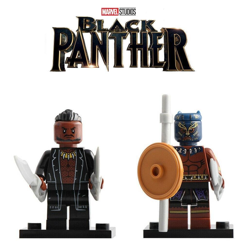 2pcs/set Black Panther & Erik Killmonger (Ritual Fight) Marvel Minifigures