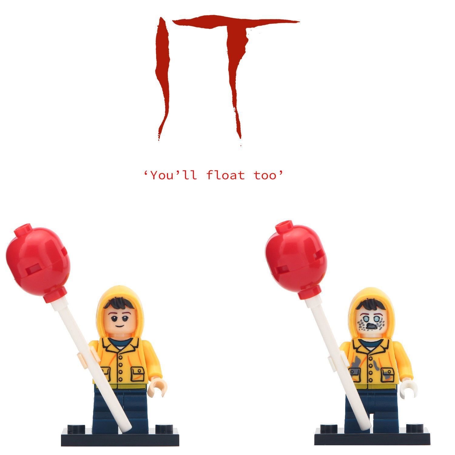 2pcs/set Georgie Denbrough - Horror Pennywise Themed Minifigures Gift Toy